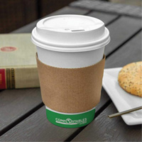Manchons Kraft pour gobelet de café, Papier, 12 oz - 20 oz, Brun JP924 | Dickner Inc