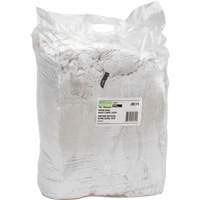 Chiffons fabriqués à partir de matériaux recyclés, Coton, Blanc, 25 lb JQ111 | Dickner Inc