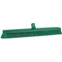 Heavy-Duty Push Broom, Fine/Stiff Bristles, 24", Green Groupe Belzile Dickner