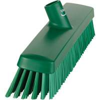 Push Broom Head, Fine/Stiff Bristles, 16-1/2", Polyester/Polypropylene, Green Groupe Belzile Dickner