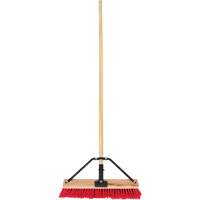 Push Broom with Braced Handle, 18", Medium, PVC Bristles Groupe Belzile Dickner