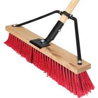 Push Broom with Braced Handle, 18", Medium, PVC Bristles Groupe Belzile Dickner