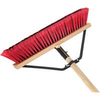 Push Broom with Braced Handle, 18", Medium, PVC Bristles Groupe Belzile Dickner