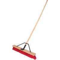 Push Broom with Braced Handle, 24", Medium, PVC Bristles Groupe Belzile Dickner