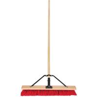 Push Broom with Braced Handle, 24", Medium, PVC Bristles Groupe Belzile Dickner