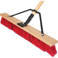 Push Broom with Braced Handle, 24", Medium, PVC Bristles Groupe Belzile Dickner