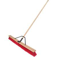 Push Broom with Braced Handle, 36", Medium, PVC Bristles Groupe Belzile Dickner