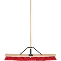 Push Broom with Braced Handle, 36", Medium, PVC Bristles Groupe Belzile Dickner