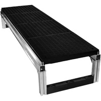 FOUNDATION Smooth Modular Aluminum Work Platform Kit, 18" W x 72" D, 400 lbs. Capacity, All-Welded Groupe Belzile Dickner