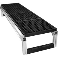 FOUNDATION Open Drainage Modular Aluminum Work Platform Kit, 18" W x 72" D, 400 lbs. Capacity, All-Welded Groupe Belzile Dickner
