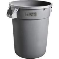 Grey Titan Garbage Container, Plastic, 20 US gal. Groupe Belzile Dickner