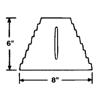Cale de roue, 9" x 8" x 6", Noir Groupe Belzile Dickner