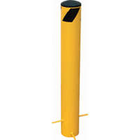 Pour-In-Place Bollards, Steel, 35" H x 5-9/16" W, Yellow Groupe Belzile Dickner