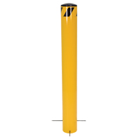 Pour-In-Place Bollards, Steel, 36-1/2" H x 5-9/16" W, Yellow Groupe Belzile Dickner