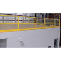 Mezzanine Safety Gate, 68-1/2" L x 42" H, 80-1/16" Raised, Yellow Groupe Belzile Dickner