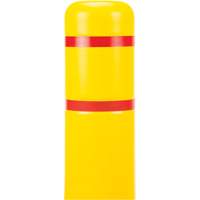 Capuchon en poly&eacute;thyl&egrave;ne pour borne de protection, 4-1/2" dia. x 52" l, Rouge/Jaune Groupe Belzile Dickner