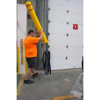 Capuchon en poly&eacute;thyl&egrave;ne pour borne de protection, 6-5/8" dia. x 60" l, Rouge/Jaune Groupe Belzile Dickner