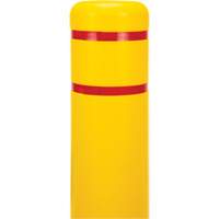 Capuchon en poly&eacute;thyl&egrave;ne pour borne de protection, 6-5/8" dia. x 52" l, Rouge/Jaune Groupe Belzile Dickner