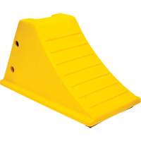 Wheel Chocks with Rubber Tread, Polyurethane, Yellow, 11-1/4" W x 21" D x 12-1/4" H Groupe Belzile Dickner