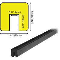 G Profile 5M Edge Protection Bumper Guard, 2' Long Groupe Belzile Dickner
