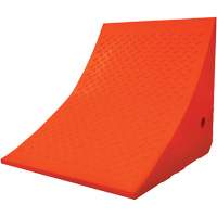 70 Ton Large Equipment Wheel Chock, Urethane, Orange Groupe Belzile Dickner