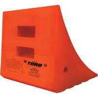 70 Ton Large Equipment Wheel Chock, Urethane, Orange Groupe Belzile Dickner