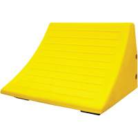 70 Ton Large Equipment Wheel Chock with Handle, Urethane, Yellow Groupe Belzile Dickner