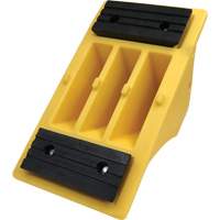 75 Ton Large Equipment Wheel Chock with Grip Pads, Urethane, Yellow Groupe Belzile Dickner