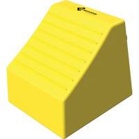 Cale de roue ultra-robuste pour l'exploitation mini&egrave;re Checkers Safety sans support, PEHD, Jaune, 14-1/2" la x 17-1/2" p x 16" h Groupe Belzile Dickner