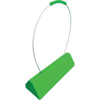 Cale de roue pour avion Checkers Safety SafeRay avec poign&eacute;e &agrave; c&acirc;ble ergonomique, Ur&eacute;thane, Vert fluorescent, 24" la x 8" p x 6" h Groupe Belzile Dickner
