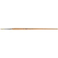 Pure White Bristle Round Marking Paint Brush, 7/32" Brush Width, White China, Wood Handle Groupe Belzile Dickner