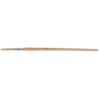 Pure White Bristle Round Marking Paint Brush, 9/32" Brush Width, White China, Wood Handle Groupe Belzile Dickner