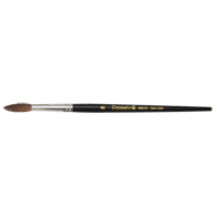 Black Pointed Bristle Artist Brush, 5.7 mm Brush Width, Camel Hair, Wood Handle Groupe Belzile Dickner