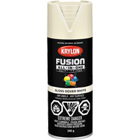 Fusion All-In-One Spray Paint, Dover White, Gloss, 12 oz., Aerosol Can Groupe Belzile Dickner