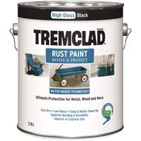 Tremclad&reg; Water-Based Rust Paint, 3.78 L, Gallon, Black Groupe Belzile Dickner