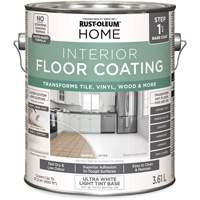 Home Interior Floor Coating System Base Coat, 3.61 L, Water-Based, Very Flat, Tint Base/White Groupe Belzile Dickner