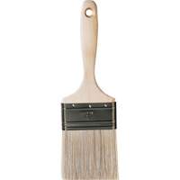 Pinceau pour murs et moulures One Coat, Soie blanche, Manche Bois, Largeur de 3" Groupe Belzile Dickner