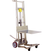 Hydraulic Platform Lift Stacker, Foot Pump Operated, 750 lbs. Capacity, 54" Max Lift Groupe Belzile Dickner