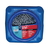 Chaînes galvanis&eacute;es par immersion &agrave; chaud, Acier au carbone, 3/16" x 150' (45,7 m) l, Calibre 30, Charge d'utilisation 630 lb (0,315 tonnes) Groupe Belzile Dickner