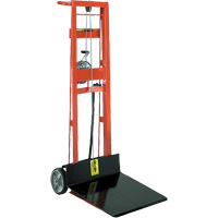 Platform Lift Stacker , Hand Winch Operated, 750 lbs. Capacity, 40" Max Lift Groupe Belzile Dickner