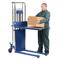Hefti-Lift Load Stacker, Foot Pump Operated, 300 lbs. Capacity, 59" Max Lift Groupe Belzile Dickner