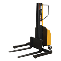 Narrow Mast Powered Lift Stacker, Electric Operated, 1500 lbs. Capacity, 98" Max Lift Groupe Belzile Dickner