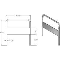 Poign&eacute;e chrom&eacute;e de 30" pour chariot &agrave; plateforme Groupe Belzile Dickner