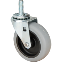 Stem Caster, Swivel, 3" (76 mm) Dia., 80 lbs. (36 kg.) Capacity Groupe Belzile Dickner