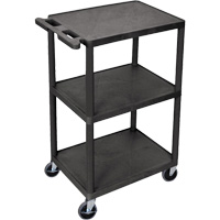 Utility Cart, 3 Tiers, 18" x 40" x 24", 400 lbs. Capacity Groupe Belzile Dickner