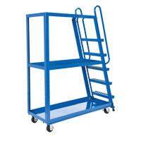 Stock Picking Cart, Steel, 21-7/8" W x 56-1/8" D, 3 Shelves, 1000 lbs. Capacity Groupe Belzile Dickner