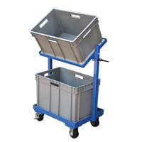 Stock Cart, Steel, 30-11/16" W x 19-1/4" D, 2 Shelves, 200 lbs. Capacity MH046 | Dickner Inc
