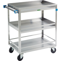 Guard Rail Carts, 3 Tiers, 19" W x 34-3/4" H x 31" D, 500 lbs. Capacity Groupe Belzile Dickner