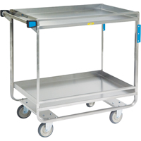 Guard Rail Carts, 2 Tiers, 23" W x 37-1/4" H x 38-5/8" D, 700 lbs. Capacity Groupe Belzile Dickner