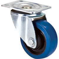 Roulette bleue, Pivotant, 4" (101,6 mm), Caoutchouc, 350 lb (158,8 kg) ML333 | Dickner Inc